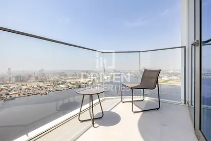 High Floor | Burj and Sea Views | Serviced Unit