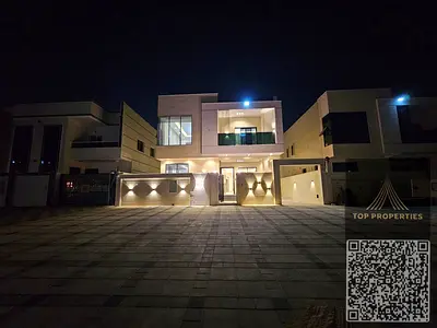 فيلا 5 غرف في الزاهية تصميم عصري فاخرشامل رسوم التسجيل ارتداد كبير امام الفيلا