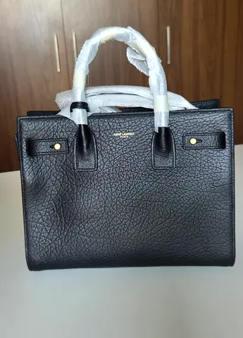 Saint Laurent Small Sac de Jour Inspired Black Leather Tote