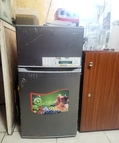 Small double-door refrigerator - used, working