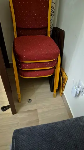 Set of 3 Stackable Banquet/Conference Chairs - Good Condition