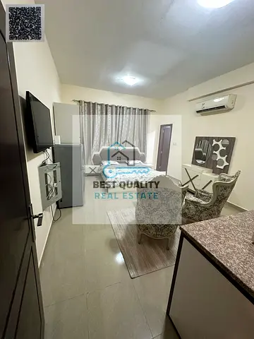 ستديو مفروش للاجار الشهري امارات عجمان شارع شيخ عمار
