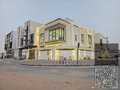 فيلا كورنر للبيع في الحليو 2 عجمان بمساحة بناء واسعة وخمس غرف نوم شاملة رسوم التسجيل