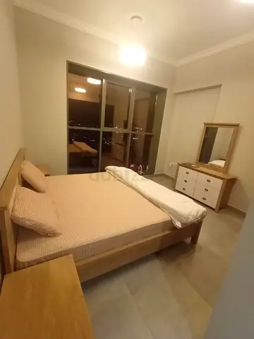 Solid Wood Double Bed with Matching Dresser and Nightstand - Good Condition