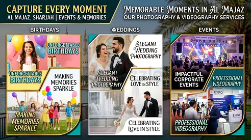 🌆 Al Majaz Photography  Videography Services | Professional Photo, Video  Social Media