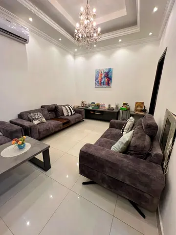 Townhouse for rent in Al Yasmin area, 3 master bedrooms, spacious living room, comfortable family room, separate maid's room, small storage room
