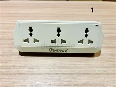 Set of 7 Multi-Plug Extension Cords with Universal Sockets