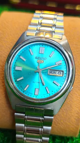 Seiko 5 Automatic Mens Watch with Turquoise Dial - Day/Date(Used)