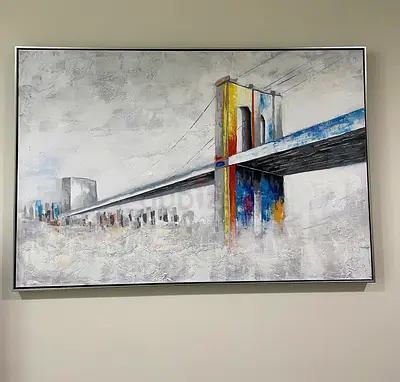 Anolyfi abstract of Brooklyn Bridge wall art