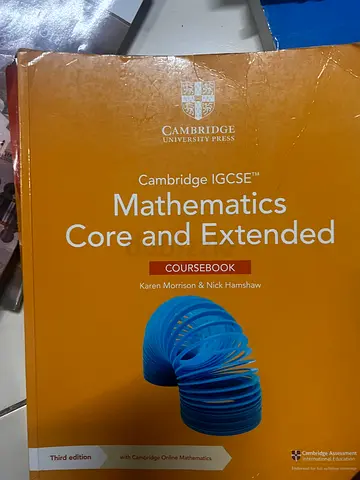 Cambridge IGCSE Mathematics Core and Extended Coursebook