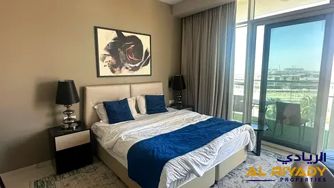 Furnished Studio | Artesia D | Balcony with Pool View