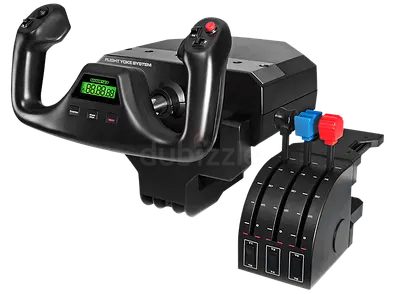 Flight yoke and 3-lever throttle quadrant for PC flight sim - perfect condition