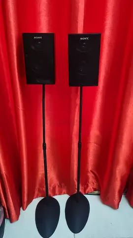 Pair of Sony Satellite Speakers on Stands 6 Ohms