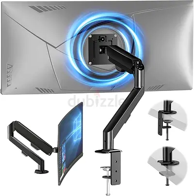 HEYMIX LIFE Single Monitor Arm - Ergonomic Monitor Stand VESA Mount, Computer Monitor Arm Gas Spring