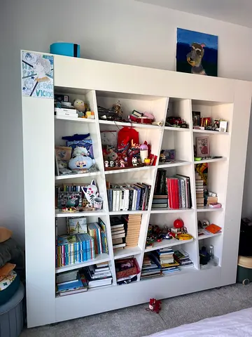Luxury designer brand: Ligne Roset White Bookshelf / Display Unit - Good Condition