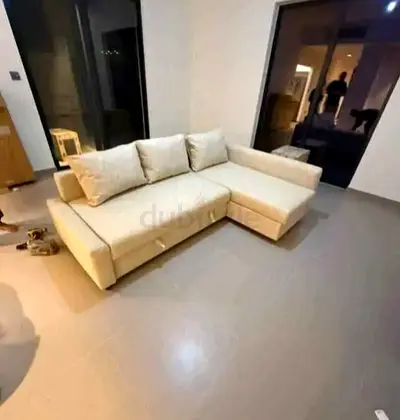 IKEA L Shape Sofa cum bed with big storage and you can fix the storage left or right anyside