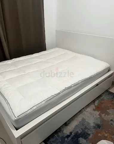 IKEA Malm Queen size bed frame with mattress. - good condition