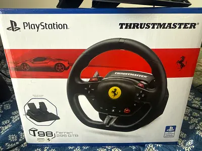 Thrustmaster T98 Ferrari 296 GTB Racing Wheel for PlayStation - Like New used one week ps4, 5 n pc