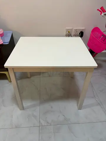 Ikea Sundvik white square Children table and chair