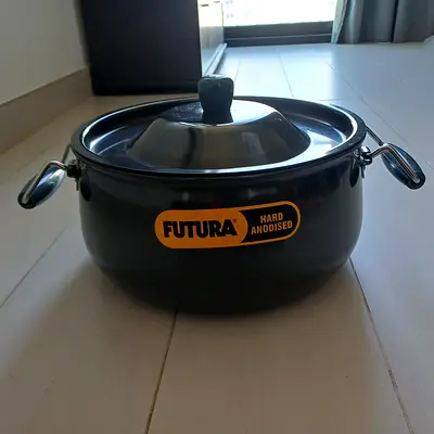 Futura Hard Anodised Cooking Pot with Lid - Good Condition