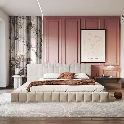 Modern and elegant stylish bed