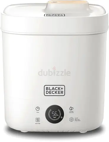 Black+Decker Humidifier — 4L Digital Display, White