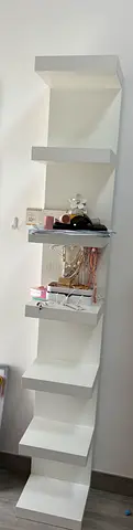 Ikea lack wall shelf Modern White Floating Vertical Shelf Unit