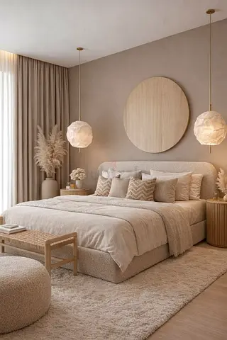 Modern Upholstered Bed Frame with Integrated Headboard
