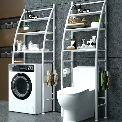 Over-the-Toilet Bathroom Storage Rack – Space Saving Organizer Shelf