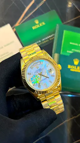 Rolex Day-Date Yellow Gold President Bracelet - White Mother of Pearl Dial