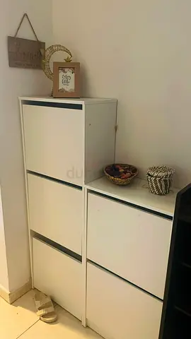 White IKEA shoe cabinets (2 units) - good condition