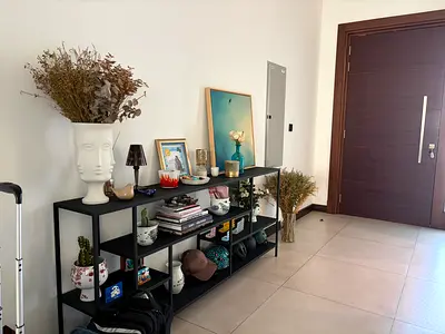 Black Metal Entryway Console Shelf - 3-Tier Open Storage