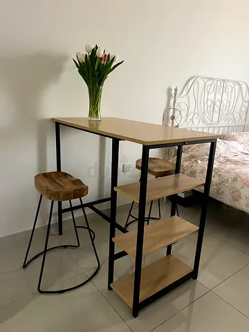 Bar table with chairs