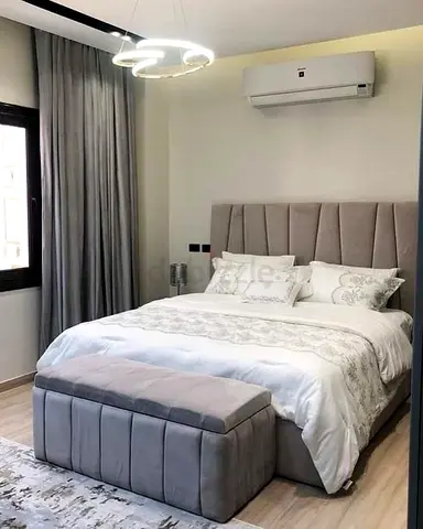 Upholstered Bed with Headboard  customization with ottoman bench and night stand available