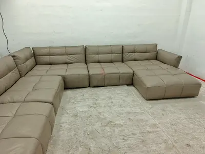 Natuzzi Italia Genuine leather Ushape sofa