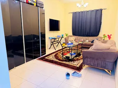 Used 3-Seater Sofa and Armchair Living Room Set with Rug and Wardrobe - Good Condition