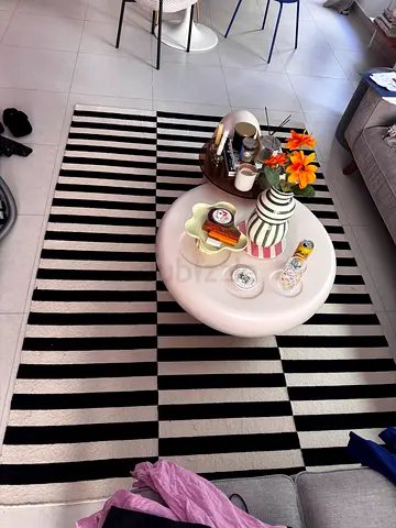 IKEA black and white rug