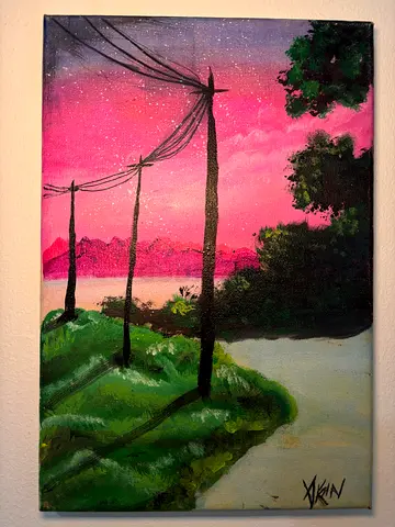 Hand-Painted Landscape Canvas