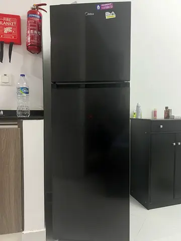 Black Midea Fridge - Single Door, Good Condition