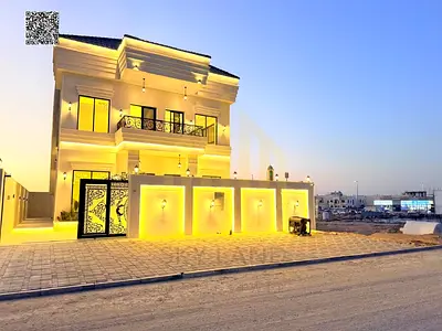 Luxury classic villa in Al-Haliyo 2 | 4 master bedrooms | Yard and waterfall | Bank financing available | Includes registration and ownership fees