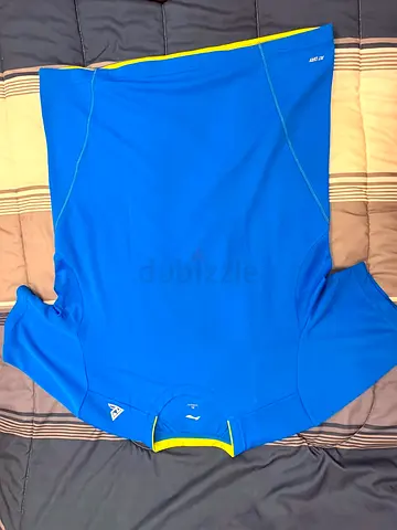 Blue Mizuno Short-Sleeve Athletic T-Shirt, Size Medium