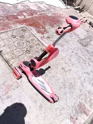 Pink 3-Wheel Kids Scooter — Adjustable Handle, Good Condition