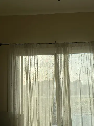 Curtains with rod for sale