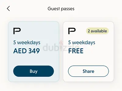 Privilee 5 Weekday Guest Passes