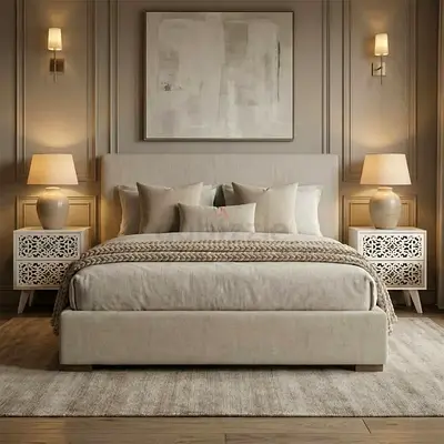 Customised Modern Upholstered Bed Frame