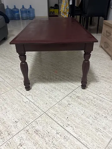 Solid Wood Coffee/Side Table with Turned Legs - Dark Brown