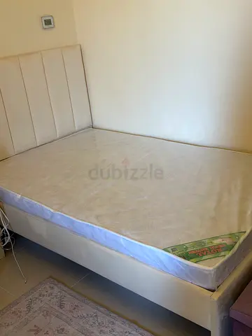 Comfortable Single Bed with Mattress and Padded Headboard