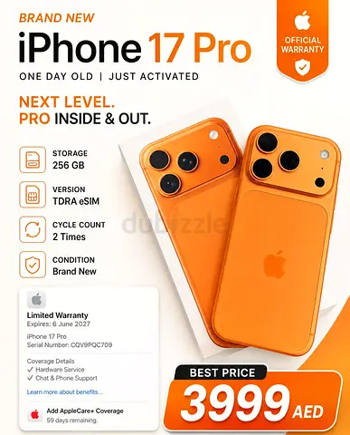 Apple iPhone 17 Pro - 256GB, Brand New, Just Activated