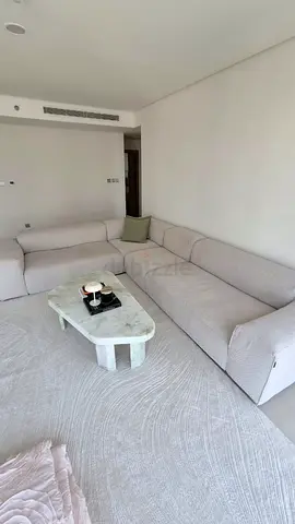 Light grey modular L-shaped sofa