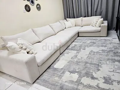 EU Full Filled Feather Sectional sofa 6 siters like brand new